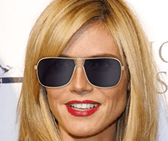 Heidi Klum mit Sonnenbrille von Adidas