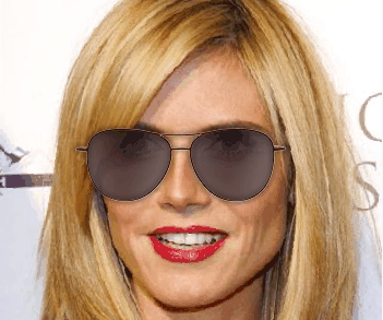 Heidi Klum mit Pilotenbrille aus der aktuellen Kollektion von Sean Diddy John
