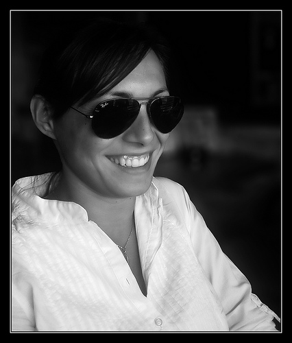 Ray Ban Aviator with a smile