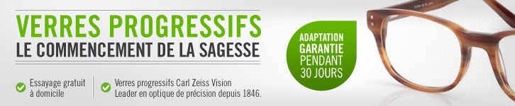 Lunettes avec verres progressifs